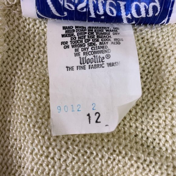 Leslie Fay 12 Vintage Sweater Lace Back - Picture 4 of 5